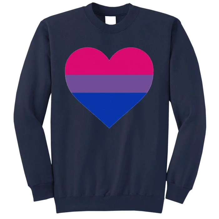 Bisexual Flag, LGBT, Love Heart Pocket Print, Pride March Tall Sweatshirt