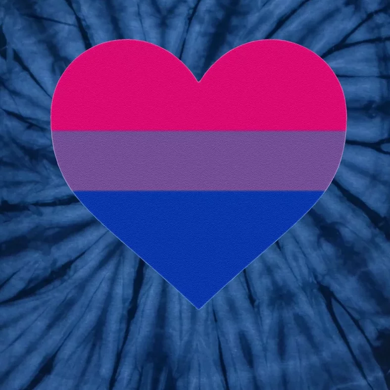 Bisexual Flag, LGBT, Love Heart Pocket Print, Pride March Tie-Dye T-Shirt