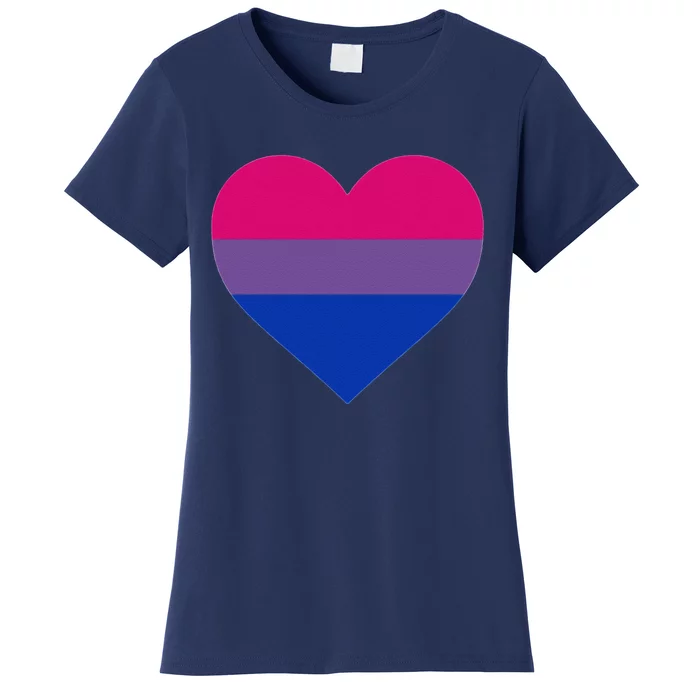 Bisexual Flag, LGBT, Love Heart Pocket Print, Pride March Women's T-Shirt