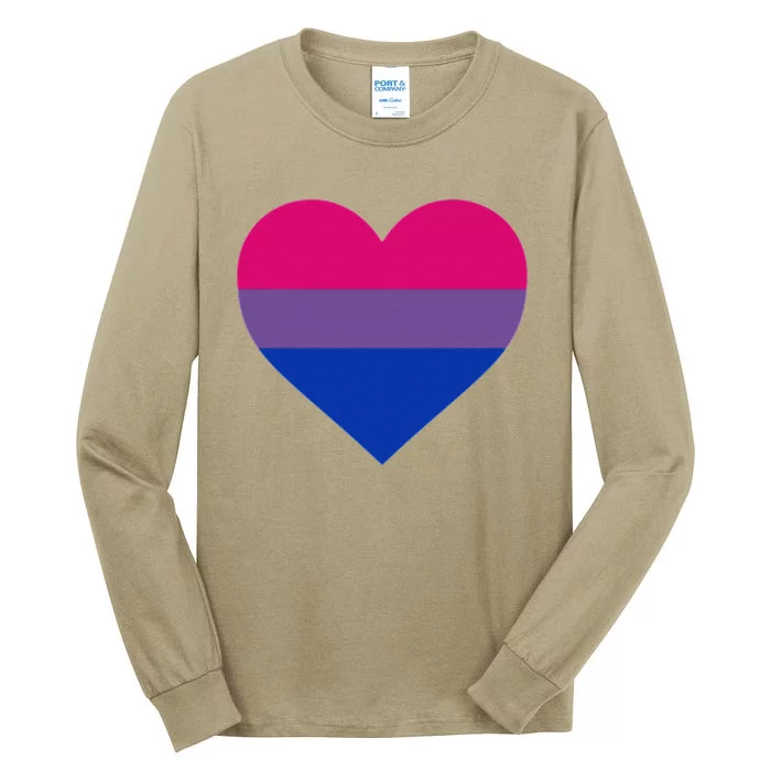 Bisexual Flag, LGBT, Love Heart Pocket Print, Pride March Tall Long Sleeve T-Shirt