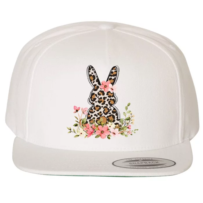 Bunny Floral Leopard Cute Easter Day Outfit Wool Snapback Cap