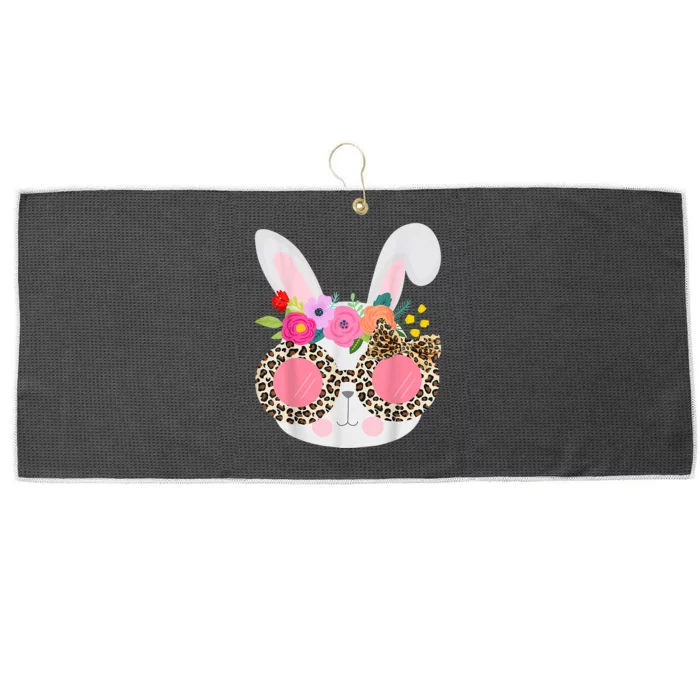 Bunny Face Leopart Print Easter Basket Stuffer For Teen Large Microfiber Waffle Golf Towel