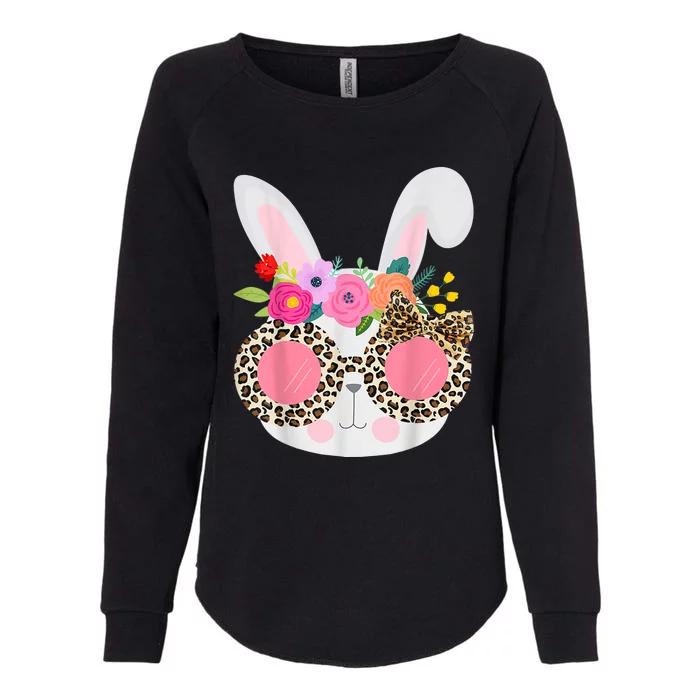 Bunny Face Leopart Print Easter Basket Stuffer For Teen Womens California Wash Sweatshirt