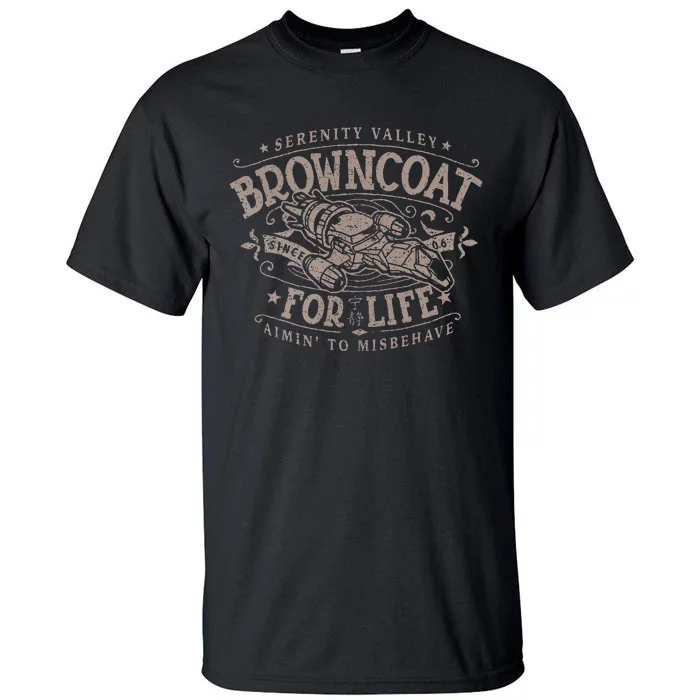 Browncoat For Life Serenity Smuggling And Transport Firefly Tall T-Shirt