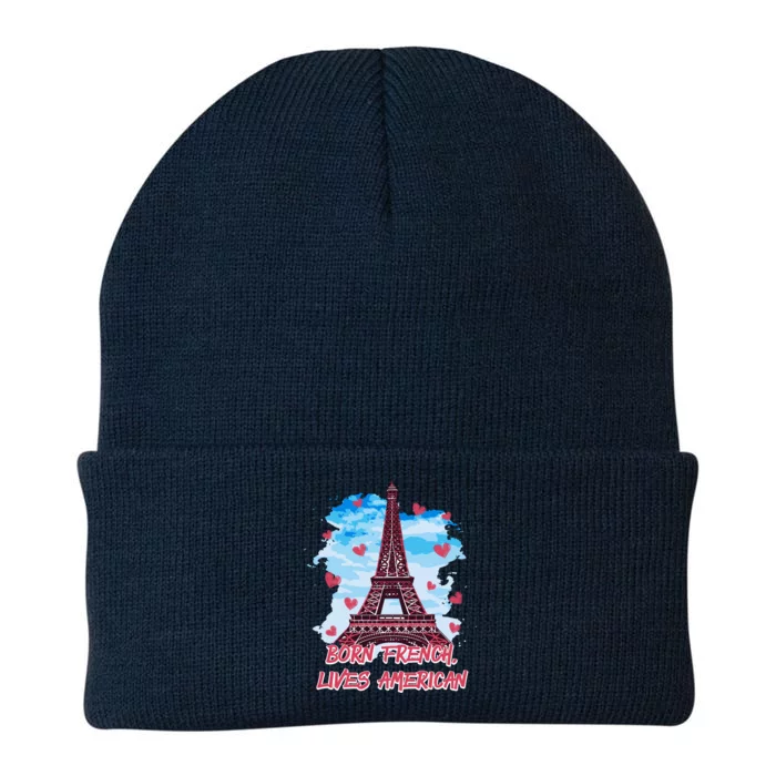 Born French Lives American Nationality Lifestyle Heritage Gift Knit Cap Winter Beanie