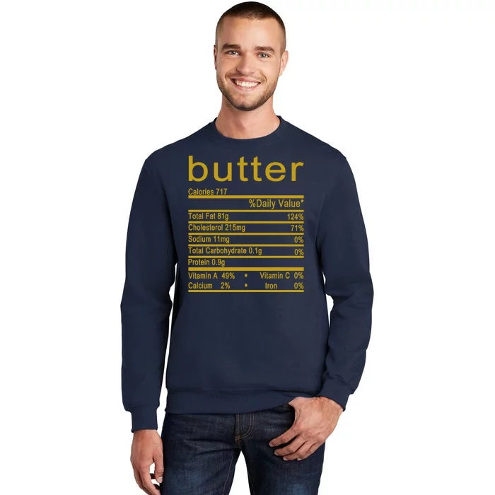 Butter Facts Label Tall Sweatshirt