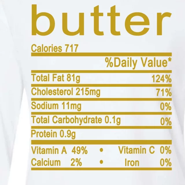 Butter Facts Label Womens Cotton Relaxed Long Sleeve T-Shirt