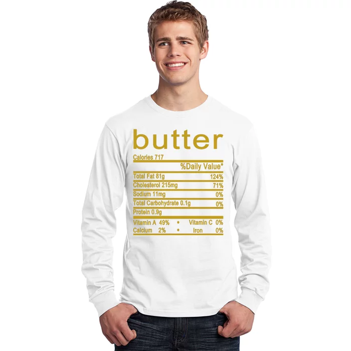 Butter Facts Label Long Sleeve Shirt