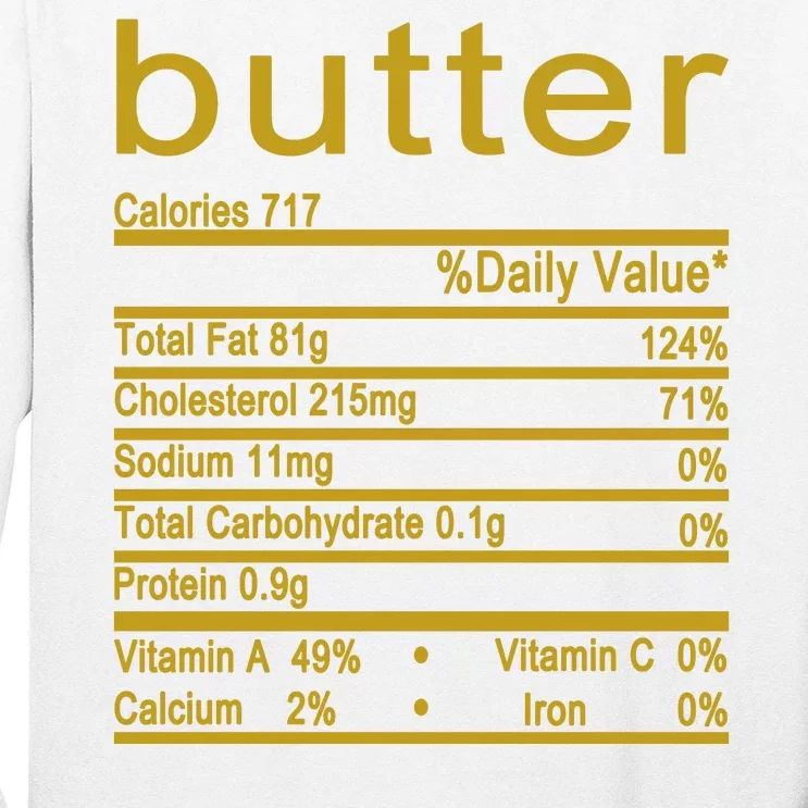 Butter Facts Label Long Sleeve Shirt