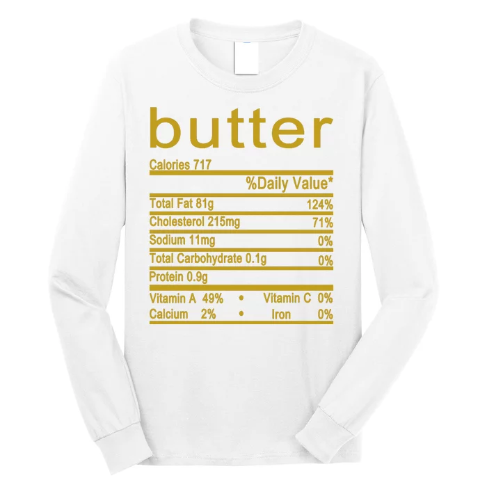 Butter Facts Label Long Sleeve Shirt