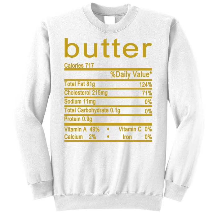 Butter Facts Label Sweatshirt