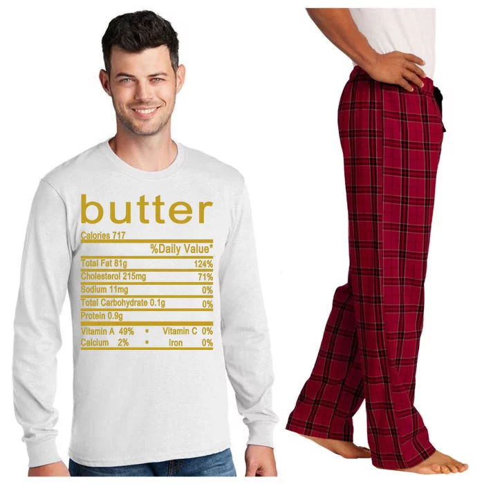 Butter Facts Label Long Sleeve Pajama Set