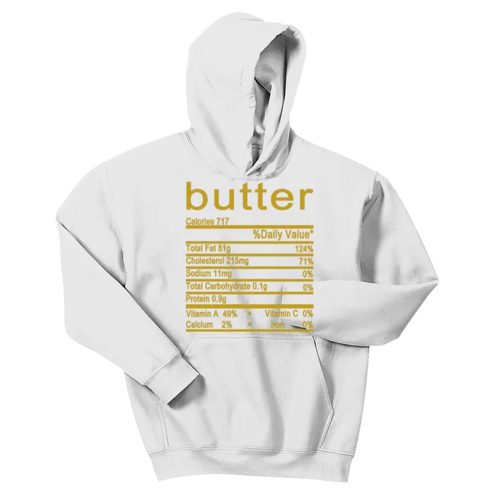 Butter Facts Label Kids Hoodie