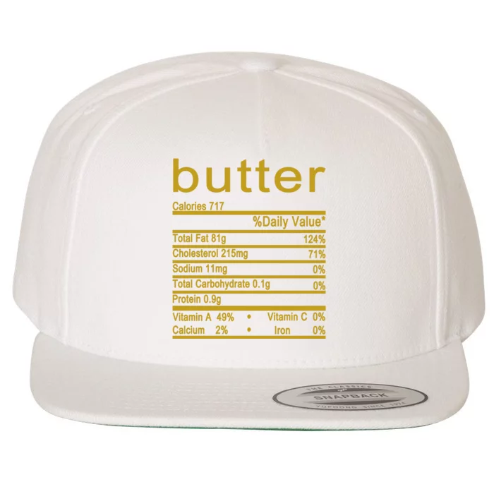 Butter Facts Label Wool Snapback Cap