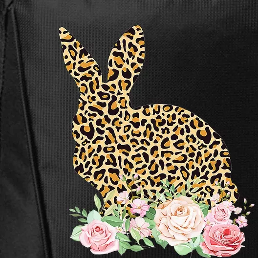 Bunny Flowers Leopard  Happy Easter Day City Backpack