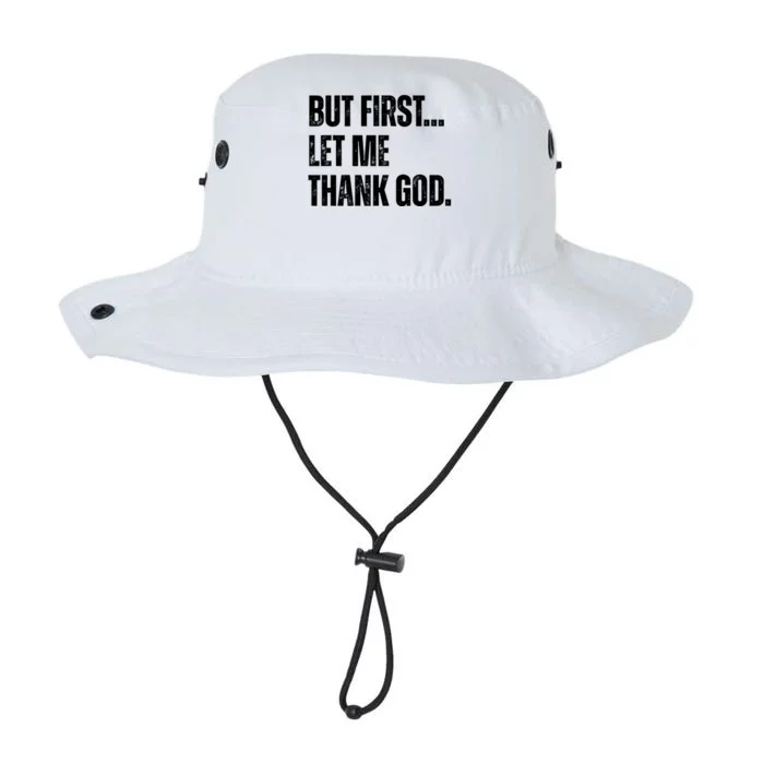 But First Let Me Thank God Christianity Vintage Legacy Cool Fit Booney Bucket Hat