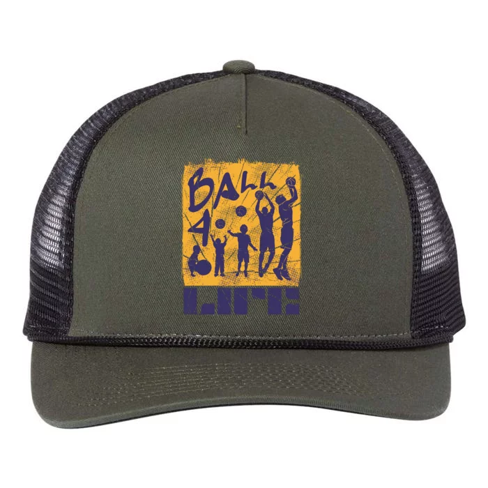 Basketball For Life Retro Rope Trucker Hat Cap