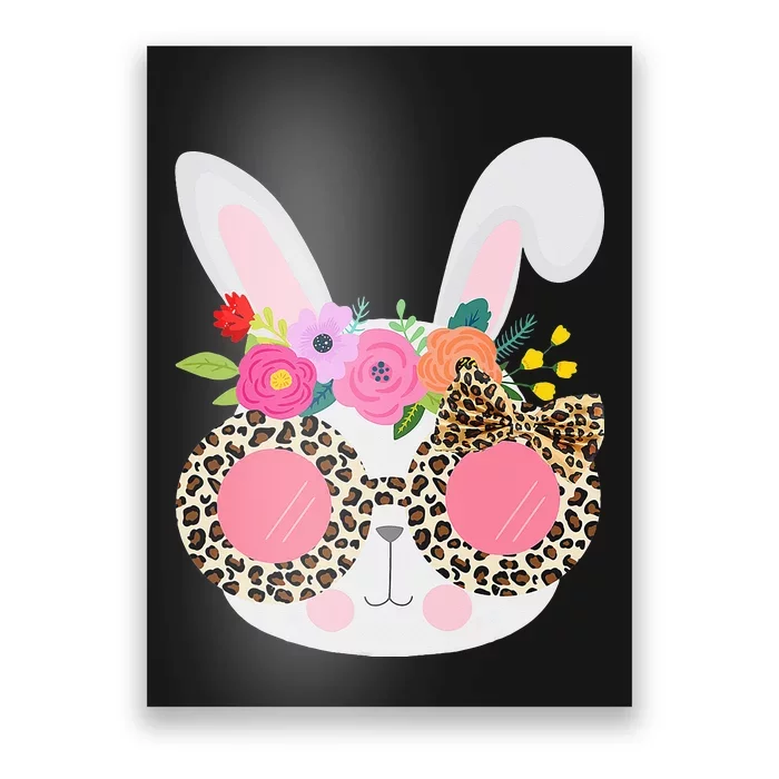 Bunny Face Leopart Print Easter Basket Stuffer Poster