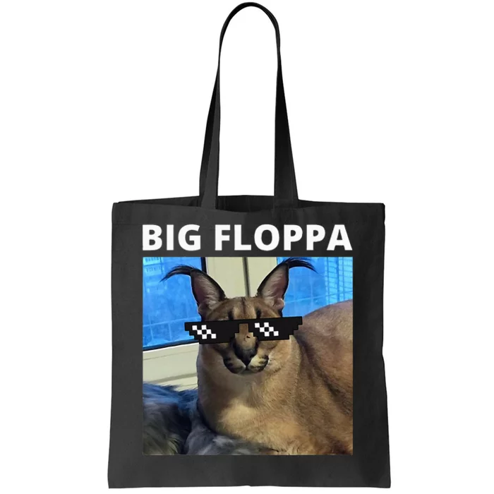 Big Floppa Meme Cat Tote Bag