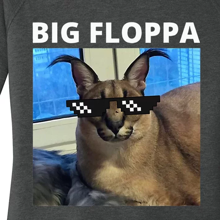 Big Floppa Meme Cat Women's Perfect Tri Tunic Long Sleeve Shirt