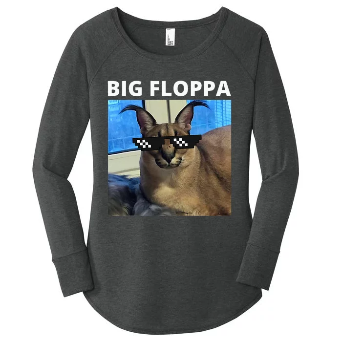 Big Floppa Meme Cat Women's Perfect Tri Tunic Long Sleeve Shirt