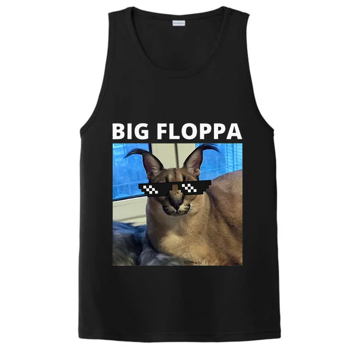 Big Floppa Meme Cat Performance Tank