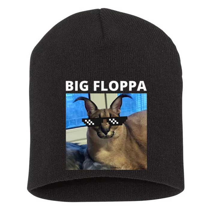 Big Floppa Meme Cat Short Acrylic Beanie