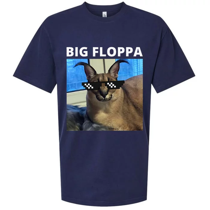 Big Floppa Meme Cat Sueded Cloud Jersey T-Shirt