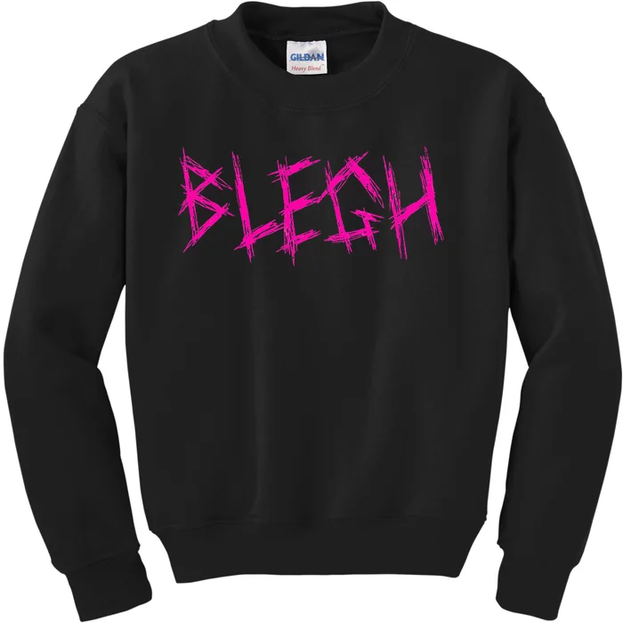 Blegh Funny Metalcore Vocalist Deathcore Kids Sweatshirt