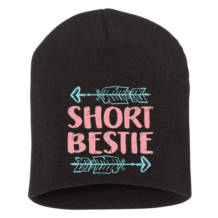 Best Friends Matching Tall Short Bestie Birthday BFF Besties Short Acrylic Beanie