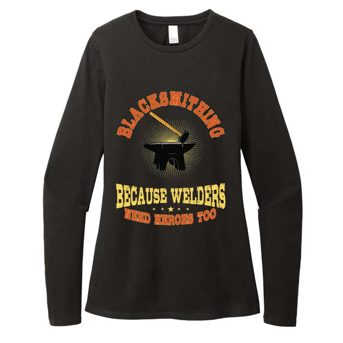 Blacksmith Forge Metalworker Steel Workers Metal Anvil Tools Womens CVC Long Sleeve Shirt