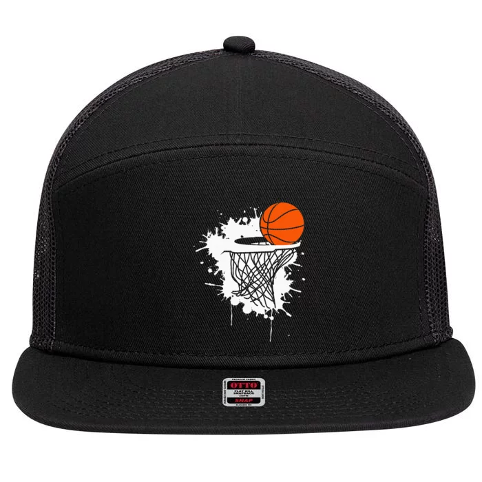 Basketball For Men Slam Dunk Teens Kids Player 7 Panel Mesh Trucker Snapback Hat