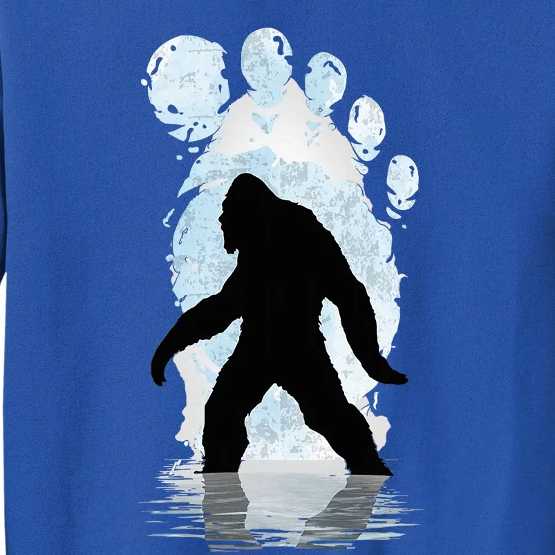 Bigfoot Footprint Moon Light Funny Sasquatch Sweatshirt