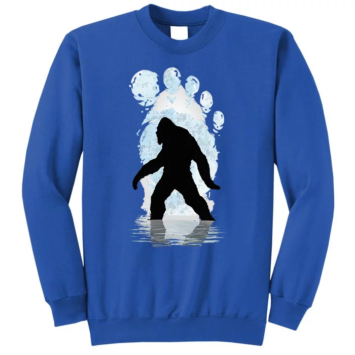 Bigfoot Footprint Moon Light Funny Sasquatch Sweatshirt