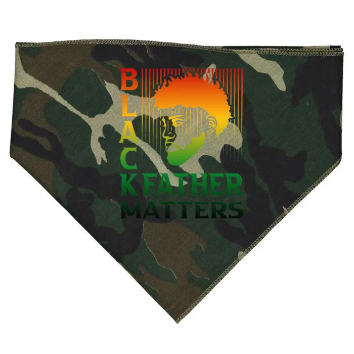 Black Fathers Matter Juneteenth Pride American African Dad USA-Made Doggie Bandana