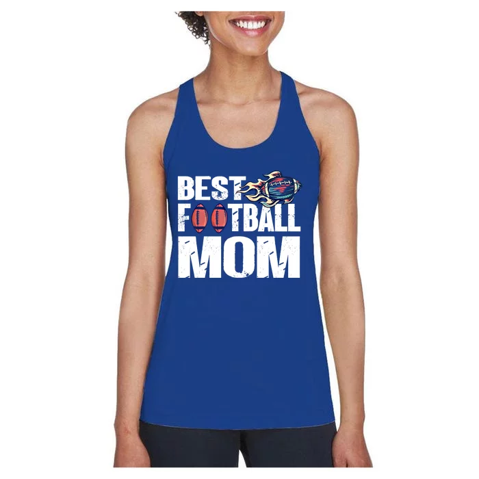 Best Football Mom Gift Funny Dad American Football Gift Women's Racerback Tank