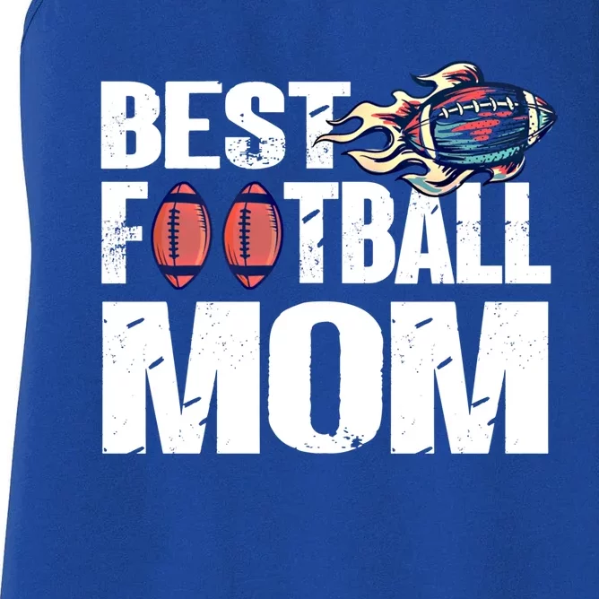 Best Football Mom Gift Funny Dad American Football Gift Women's Racerback Tank