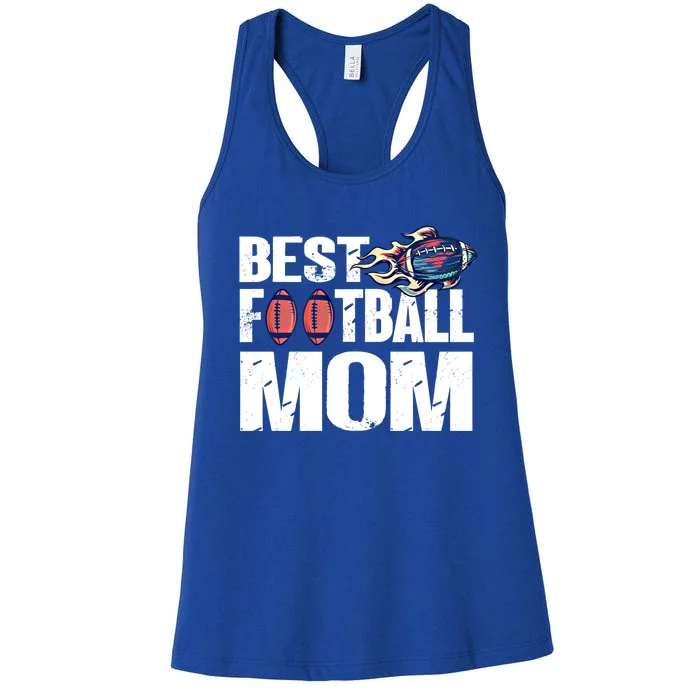 Best Football Mom Gift Funny Dad American Football Gift Women's Racerback Tank