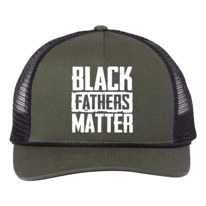 Black Fathers Matter Dads And Fatherhood Pride Cool Gift Retro Rope Trucker Hat Cap