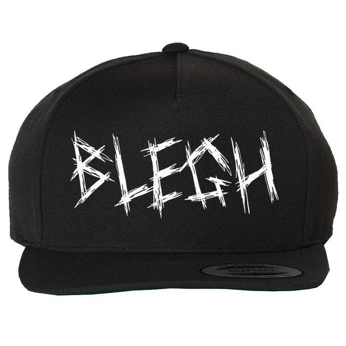 Blegh Funny Metalcore Vocalist Djent Deathcore Wool Snapback Cap