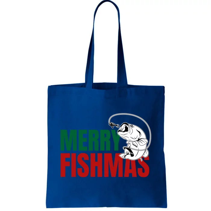 Bass Fish Merry Fishmas Gift Tote Bag