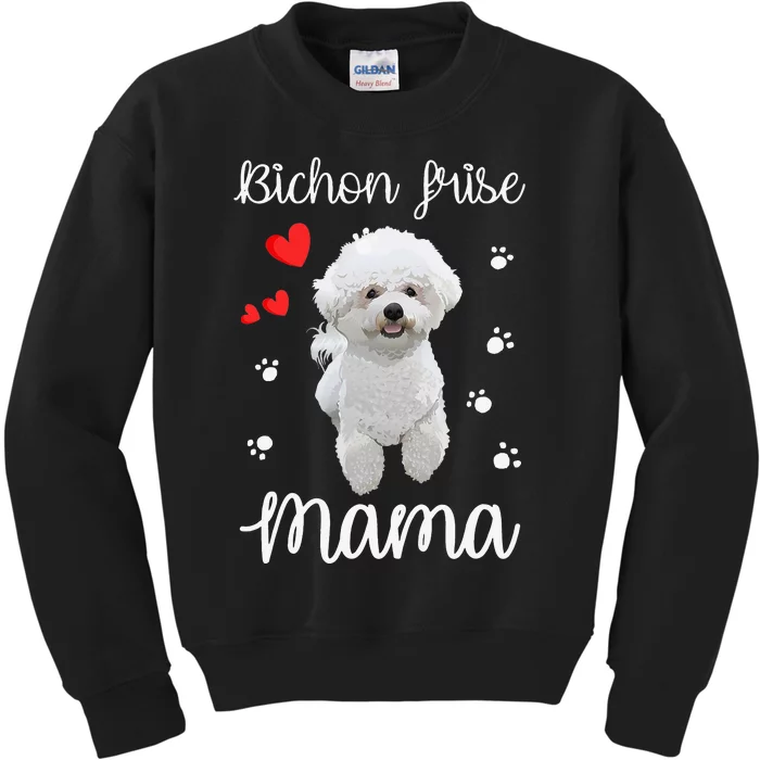 Bichon Frise Mom Cute Puppy Dog Lovers Gifts Kids Sweatshirt