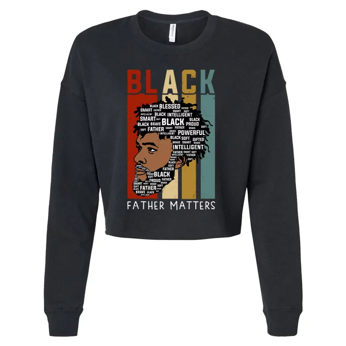 BLACK FATHER MATTERS Cropped Pullover Crew