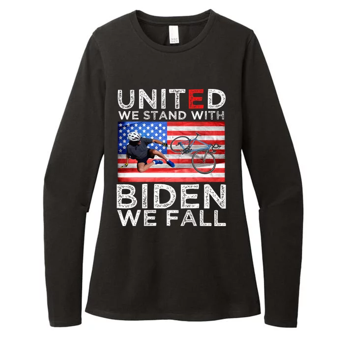 Biden Falling Memes United We Stand With Biden We Fall Womens CVC Long Sleeve Shirt