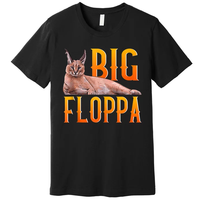 Big Floppa Meme Cute Caracal Cat Ank Op Premium T-Shirt