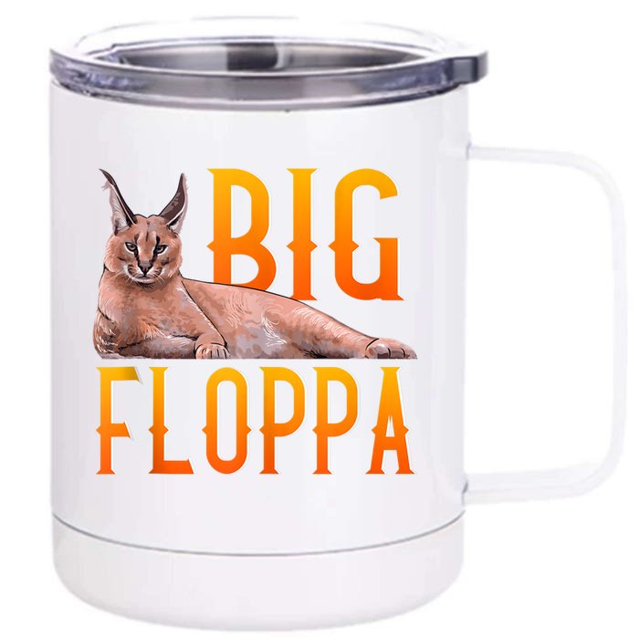 Big Floppa Meme Cute Caracal Cat Ank Op Front & Back 12oz Stainless Steel Tumbler Cup