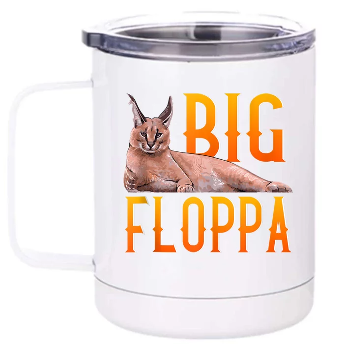 Big Floppa Meme Cute Caracal Cat Ank Op Front & Back 12oz Stainless Steel Tumbler Cup