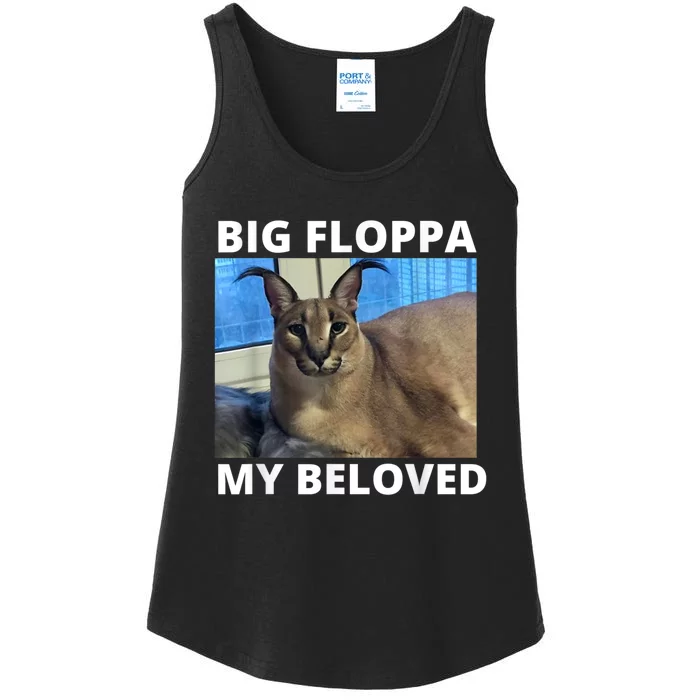 Big Floppa My Beloved Caracal Cat Meme Ladies Essential Tank