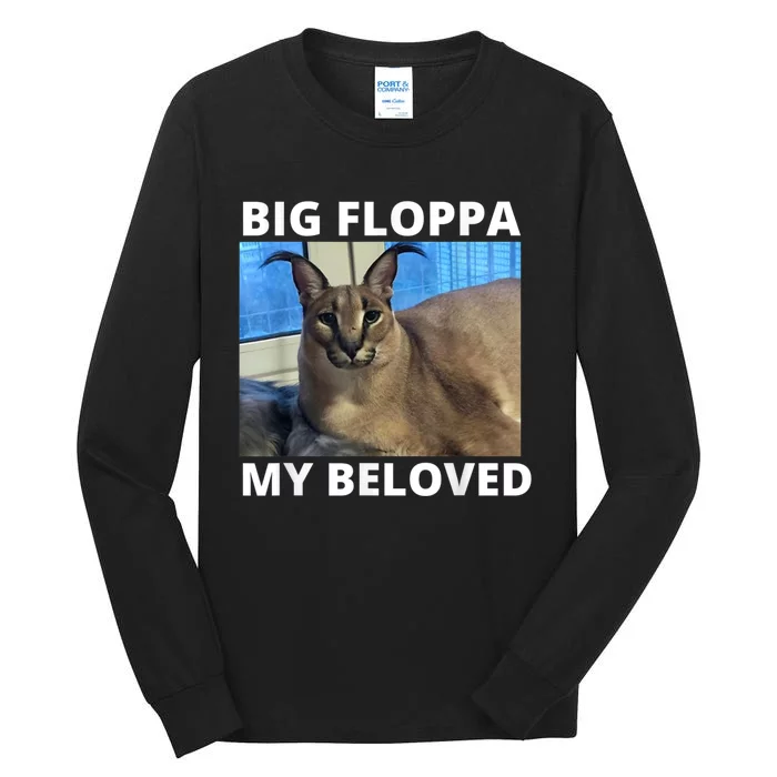 Big Floppa My Beloved Caracal Cat Meme Tall Long Sleeve T-Shirt