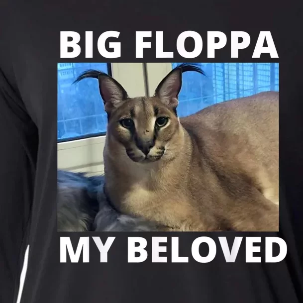 Big Floppa My Beloved Caracal Cat Meme Cooling Performance Long Sleeve Crew